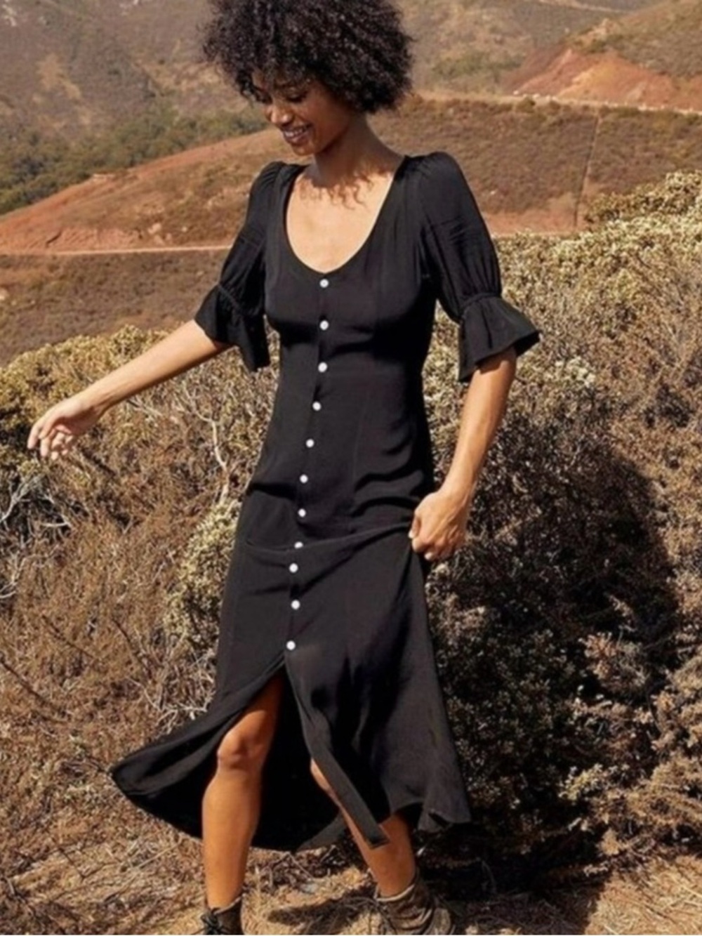 Christy Dawn Lennon Dress black silk medium